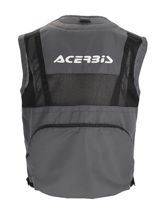 Acerbis Photographer Καλοκαιρινό Ανδρικό Γιλέκο Μηχανής Dark Grey