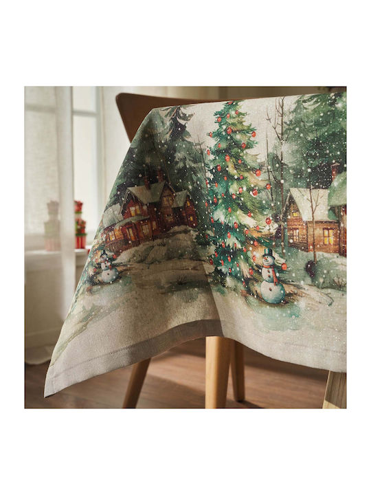 Gofis Home Коледно Покривка за маса Бежов Д240xШ135см.