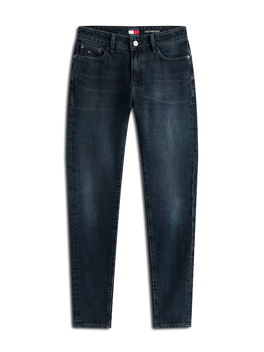 Damenjeans Mittelhohe Taille in Schlanker Passform Blue