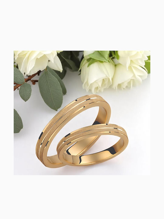 Valauro Eheringe 9k Gold – Elegantes Design Doppelter Linie