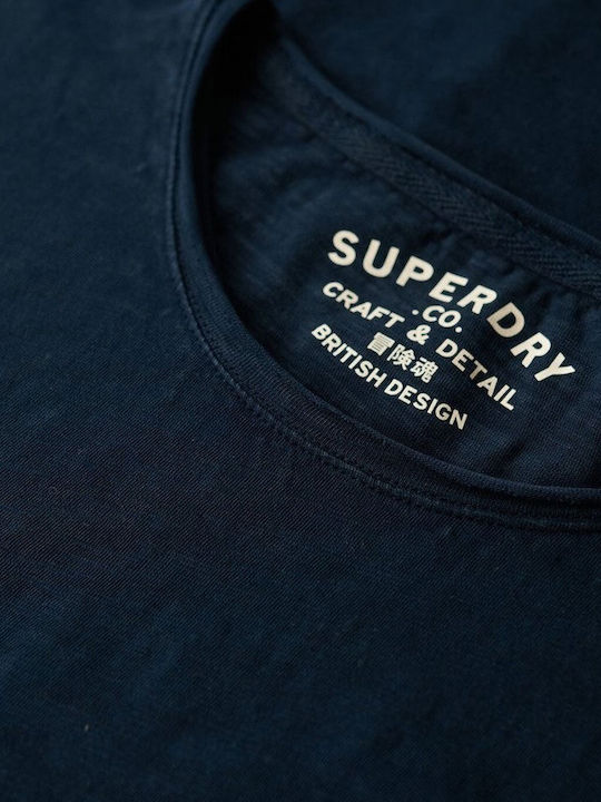 Superdry Slub Bluză Eclipse Navy
