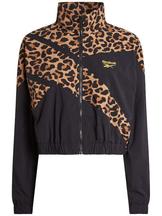 Γυναικείο Αθλητικό Μπουφάν Animal Print/black