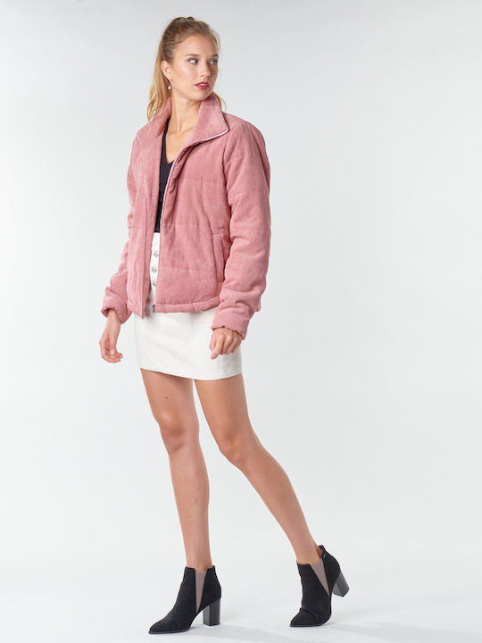 Nocho Kurzes Damen Puffer Jacken für Winter Rosa