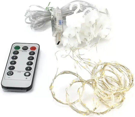 300 Lichter LED 3m. x 300cm Warmes Weiß USB Typ Vorhang 1Stück 300 Lichter LED 3m. x 300cm Warmes Weiß USB Typ Vorhang 1Stück