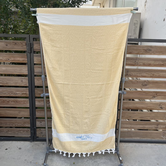 Pestemal Beach Towel Cotton Yellow 180x100cm.