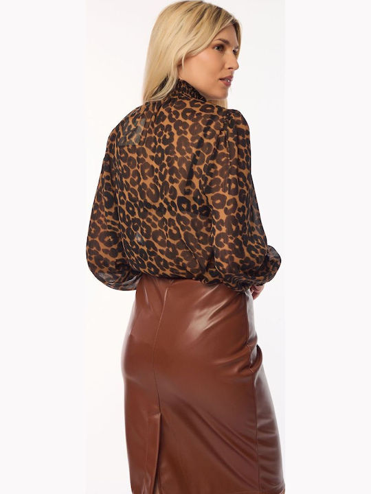 Γυναικείο Πουλόβερ Animal Print Μαύρο