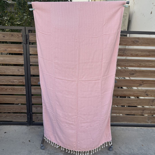 Pestemal Prosop de Plajă De bumbac Roz 180x100cm.