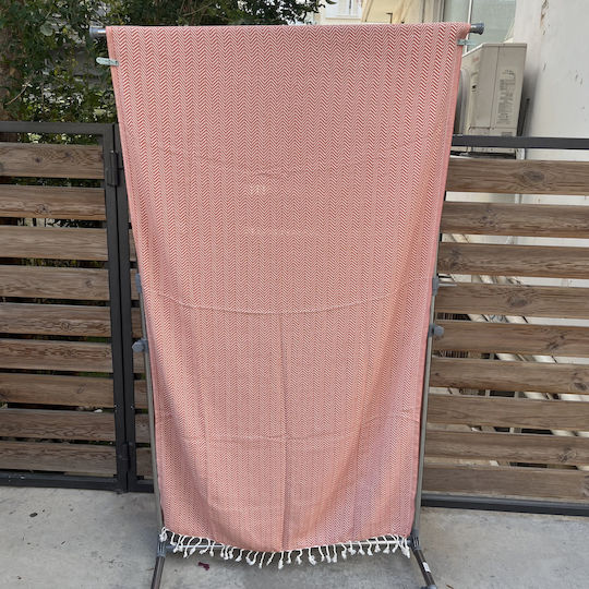Pestemal Beach Towel Cotton Orange 180x100cm.