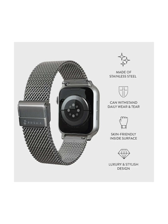 Burga Armband Silber (Apple Watch 4/5/6/7/8/9/10/11 - SE (1/2/3)) Burga Armband Silber (Apple Watch 4/5/6/7/8/9/10/11 - SE (1/2/3))