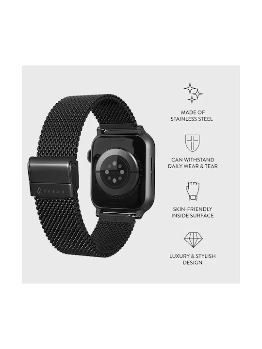 Burga Armband Schwarz (Apple Watch 4/5/6/7/8/9/10/11 - SE (1/2/3)) Burga Armband Schwarz (Apple Watch 4/5/6/7/8/9/10/11 - SE (1/2/3))