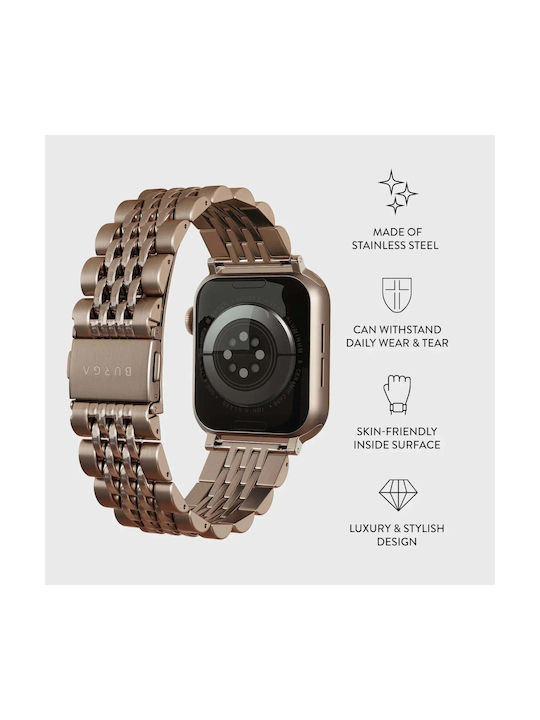 Burga Armband Rose Gold (Apple Watch 4/5/6/7/8/9/10/11, SE (1/2/3)) Burga Armband Rose Gold (Apple Watch 4/5/6/7/8/9/10/11, SE (1/2/3))