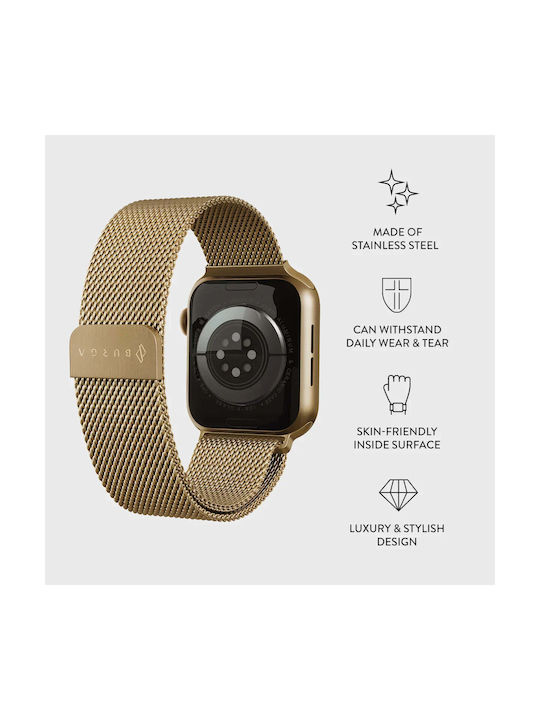 Burga Armband Gold (Apple Watch 4/5/6/7/8/9/10/11 - SE (1/2/3)) Burga Armband Gold (Apple Watch 4/5/6/7/8/9/10/11 - SE (1/2/3))