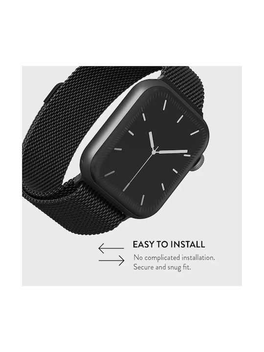 Burga Armband Rostfreier Stahl Schwarz (Apple Watch 4/5/6/7/8/9/10/11 - SE (1/2/3))