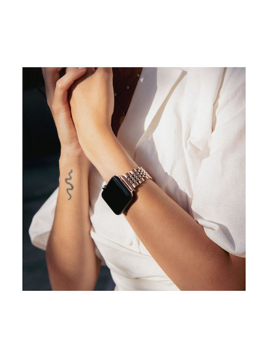Burga Armband Rostfreier Stahl Rose Gold (Apple Watch 4/5/6/7/8/9/10/11, SE, Ultra)