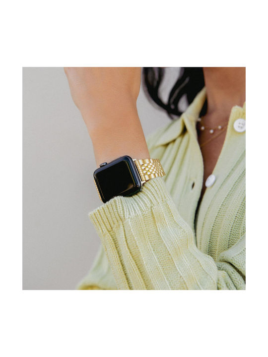Burga Armband Rostfreier Stahl Gold (Apple Watch 4/5/6/7/8/9/10/11, SE, Ultra)