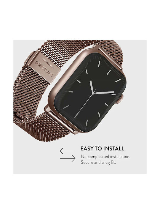 Burga Armband Rostfreier Stahl Rose Gold (Apple Watch 4/5/6/7/8/9/10/11, SE, Ultra)