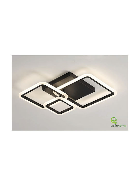 Lightplanet Smart Deckenleuchte Schwarz mit Integrierter LED und Fernbedienung