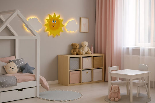 Set Kinder Wandlampen Wolken Sonne