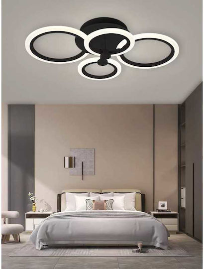 Lightplanet Lustră Negru LED cu Alb Natural Lumină