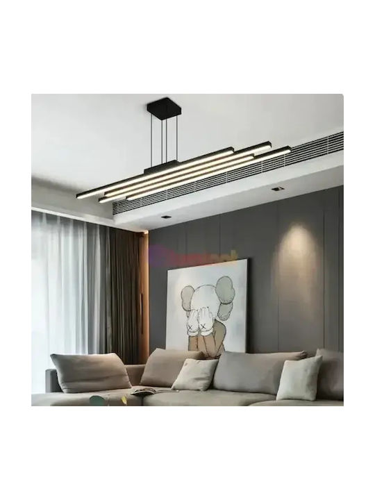 Lightplanet Lustră Negru LED cu Alb Rece Lumină