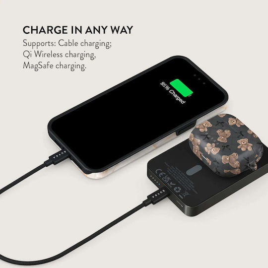 Burga MagSafe Power Bank 5000mAh 7.5W με Θύρα USB-C Gunmetal - BFF
