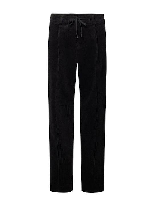 Pantaloni Elastic cu Croială Normală Black