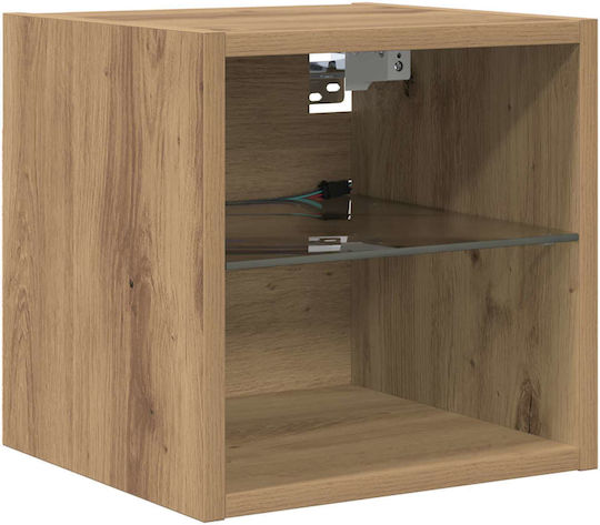 Σύνθετο Σαλονιού Artisan Oak με Βιτρίνα & Φωτισμό Μ30xΒ28.5xΥ30εκ.