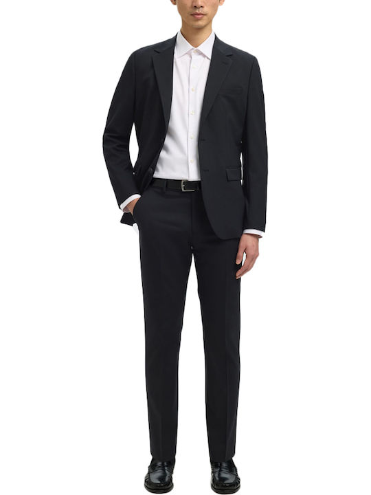 Hose Anzug Elastisch in Schlanker Passform Black