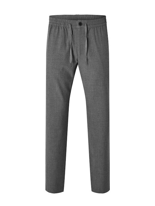 Trousers Elastic in Regular Fit Gray