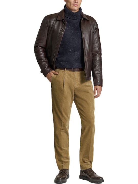 Pantaloni Bărbați Elastici Regular Fit Bej