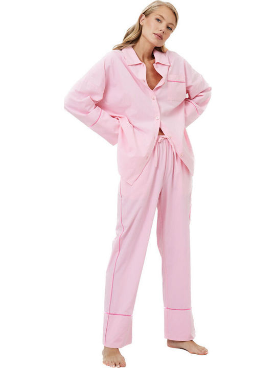 Aruelle Winter Damen Pyjama-Set Pink