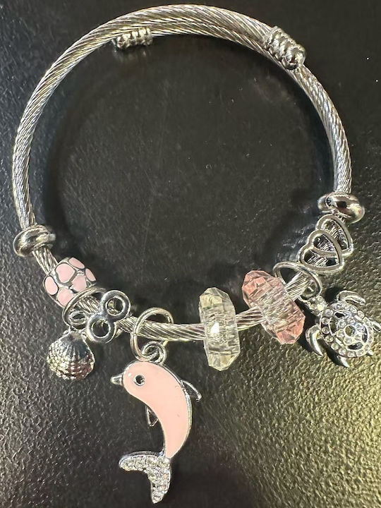 King Women's Steel Handcuff Bracelet