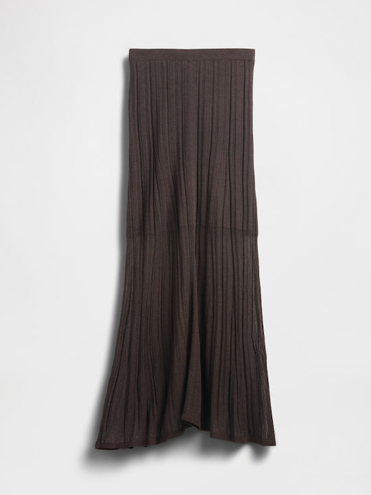 High-waisted Maxi Skirt Terra Brown