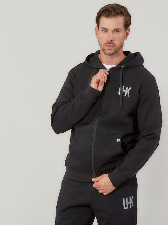 Ανδρική Ζακέτα Fleece Μαυρο