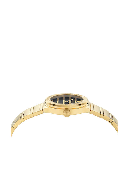 Versace Greca Logo Ρολόι Μπαταρίας με Μεταλλικό Μπρασελέ