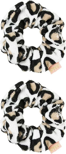 Σετ 2 Leopard Scruncies Μαλλιών Μικροΐνες By Upper Canada