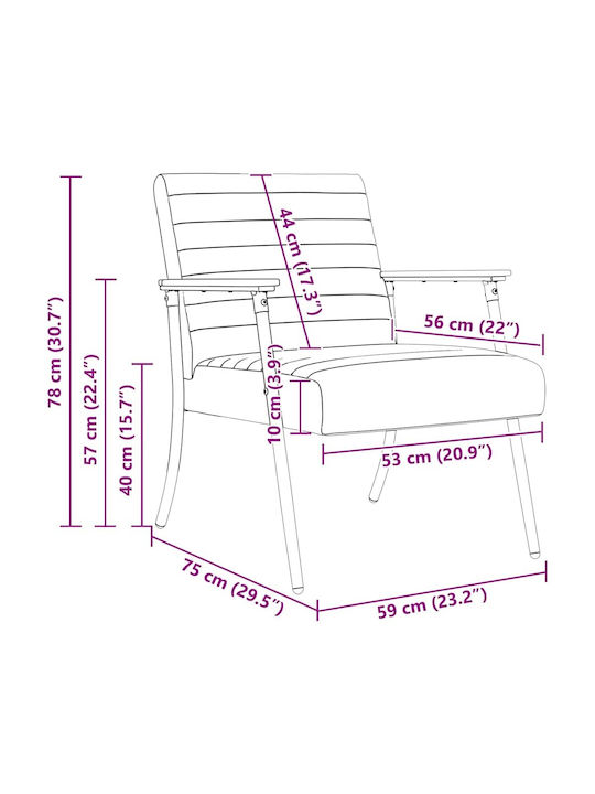Red Armchair 59x75x78cm
