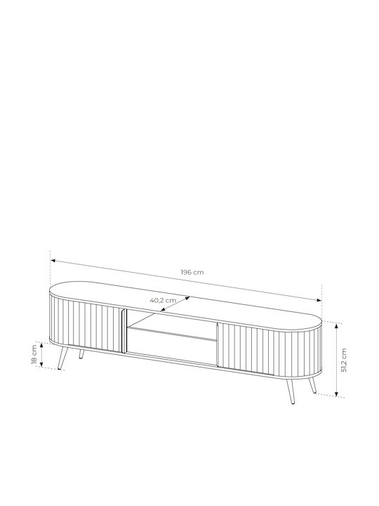 TV-Ständer Cremona Natur M196xP51xH40cm