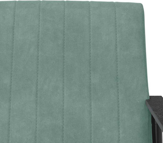 Velvet Armchair Light Blue 59x75x78cm