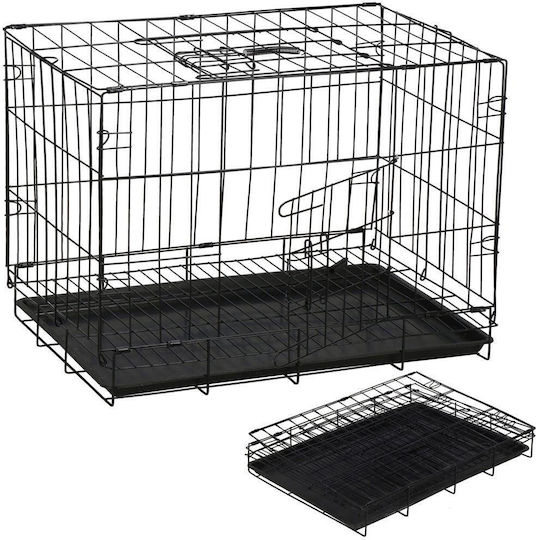 Käfig für Drahtkäfig für Hunde mit 2 Türen 50x42x34cm
