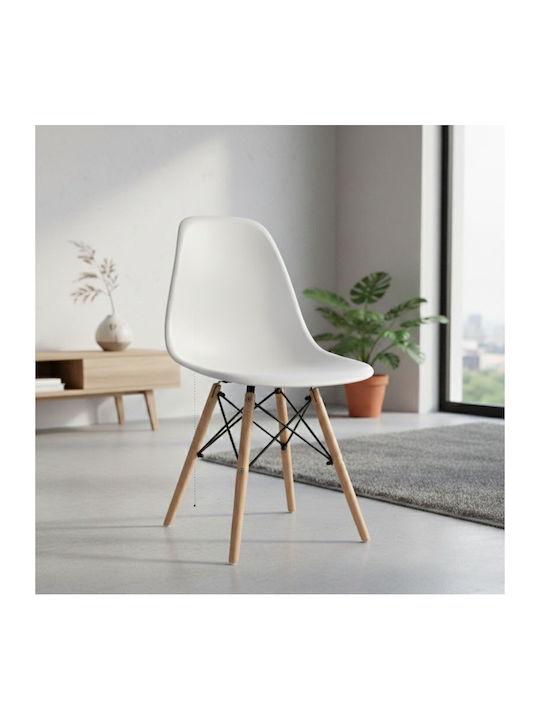 Nova Dining Room Polypropylene Chair White - Natural 46x51x80cm
