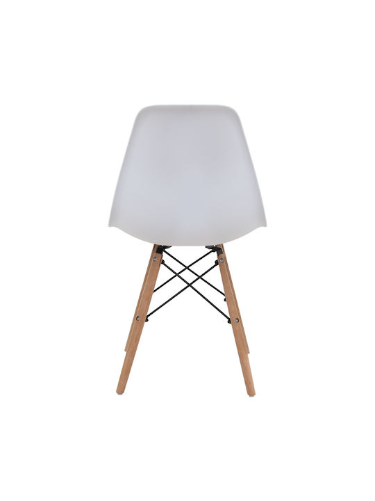 Nova Dining Room Polypropylene Chair White - Natural 46x51x80cm