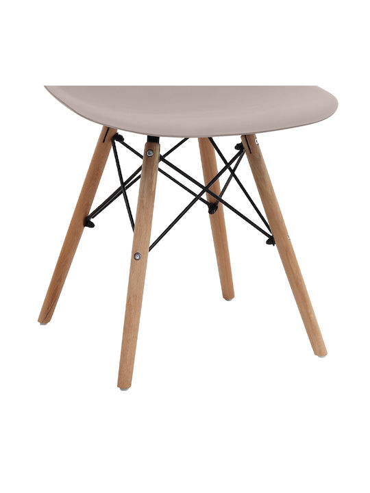 Nova Dining Room Polypropylene Chair Cappuccino 46x51x80cm