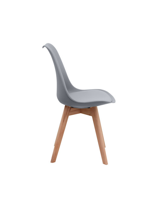 Viva Dining Room Polypropylene Chair Grey - Natural 48.5x54x80cm