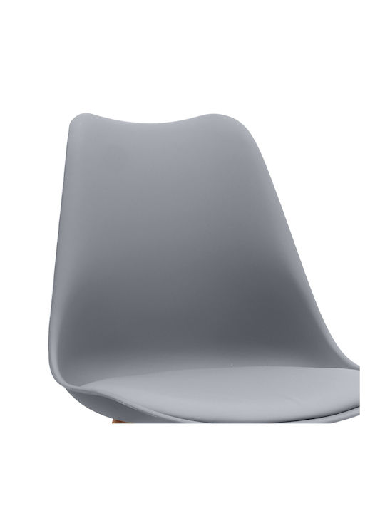 Viva Dining Room Polypropylene Chair Grey - Natural 48.5x54x80cm