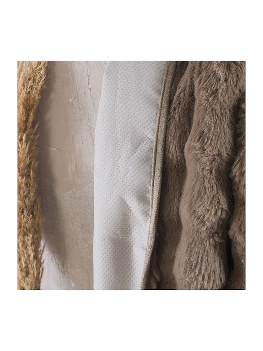 Rythmos Rabbit Four-Seater Sofa Fur Throw 180x330cm Taupe 117-112-053
