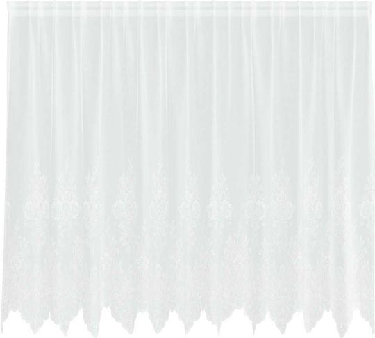 vidaXL Vorhang für Fenster mit oberen Registern Weiß 300x140cm