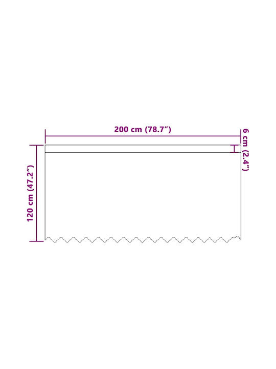 vidaXL Κουρτίνα με Τιράντες Λευκή 120x200εκ.