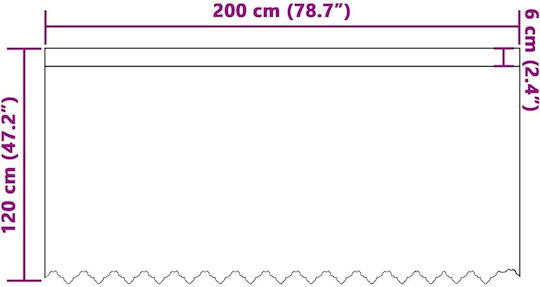 vidaXL Κουρτίνα με Τιράντες Λευκή 120x200εκ.