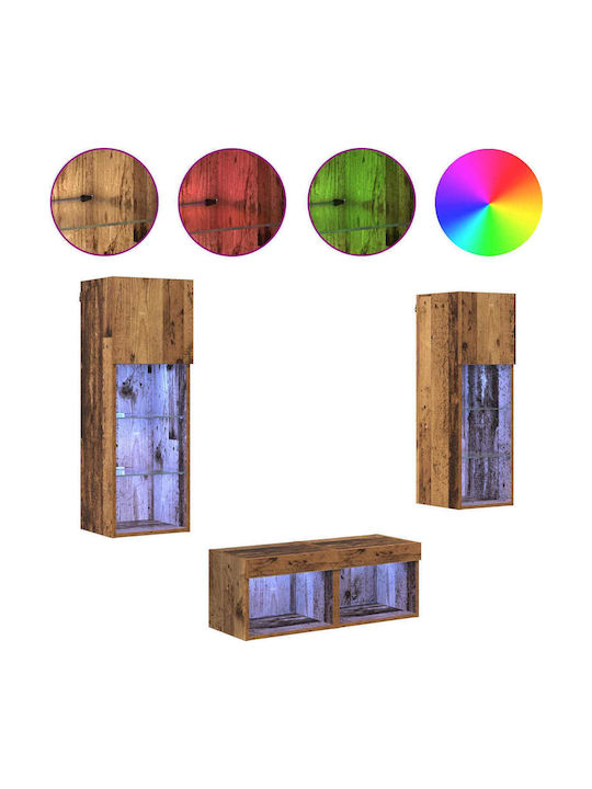Wohnzimmer TV-Einheit Artisan Oak mit Beleuchtung L40xB30xH30cm